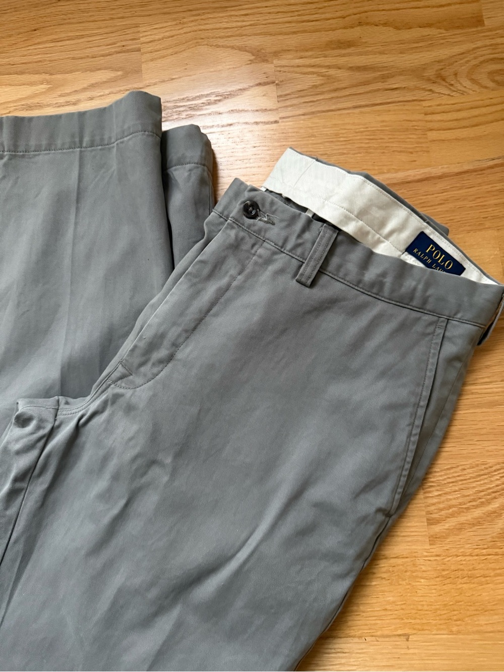 Polo Ralph Lauren Classic Fit Gray Chino Pants 36x34 100% Cotton